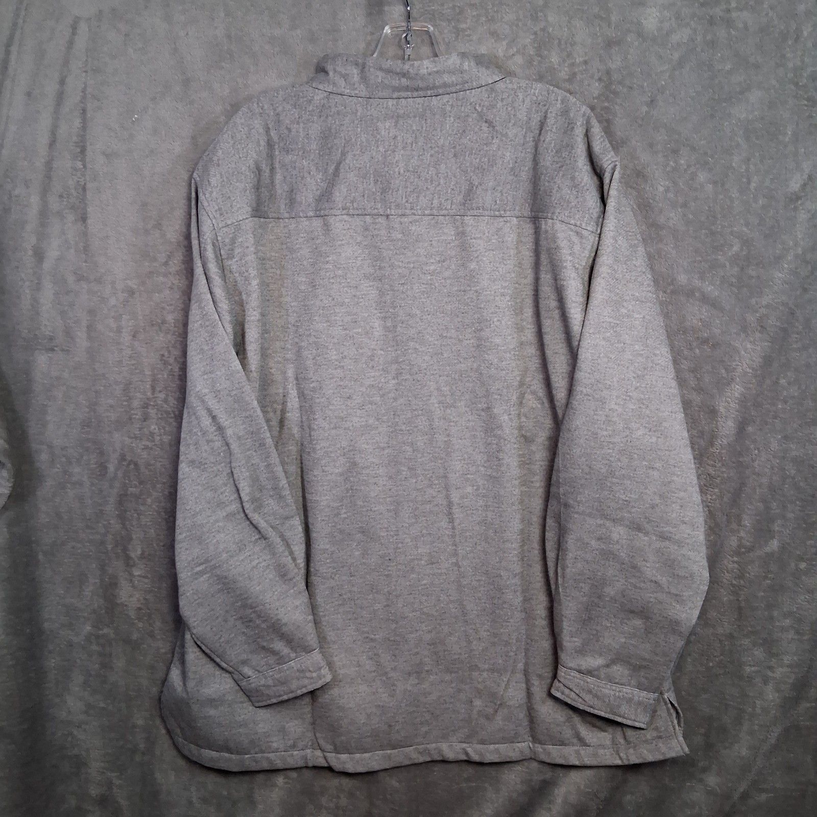 Stone Creek Mens Xl Button Up Fleece Shirt Gray... Measurements In Description — image 2 of 4